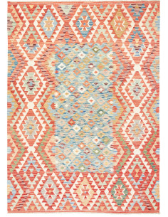Tappeto Kilim Afghanistan giallo arancione 174x241