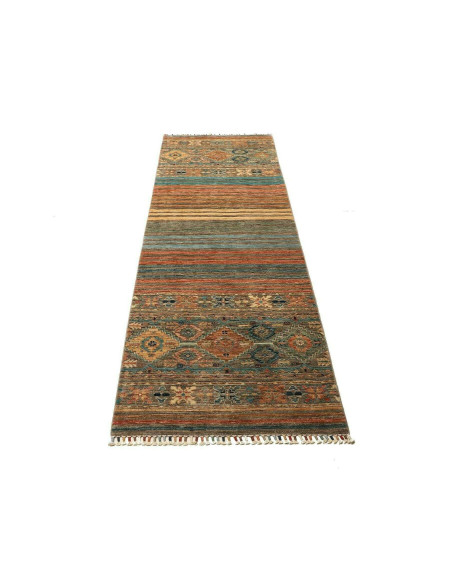 Rug Rubin Pakistan 82x247 Terracotta Teal