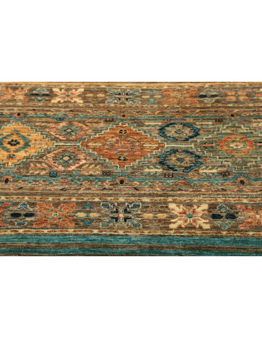 Rug Rubin Pakistan 82x247 Terracotta Teal