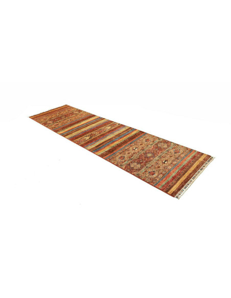Tappeto Samarkand Pakistan 81x299 Marrone Rosso