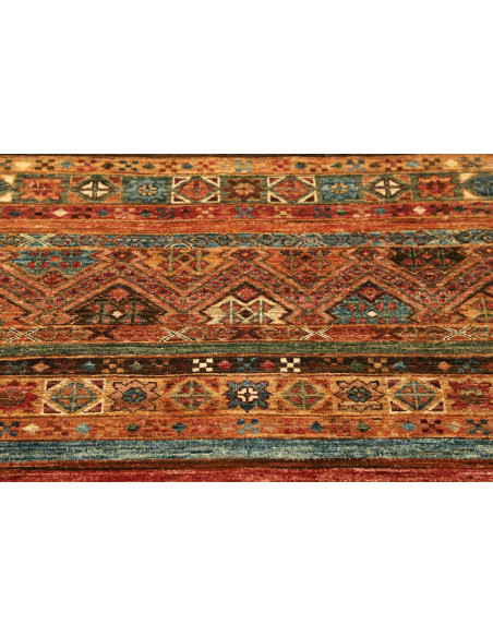 Rug Samarkand Pakistan 80x250 Terracotta Teal