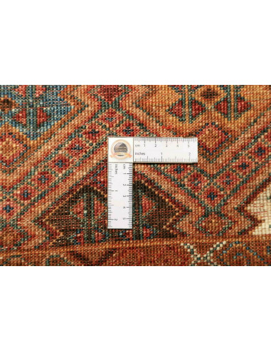 Rug Samarkand Pakistan 80x250 Terracotta Teal