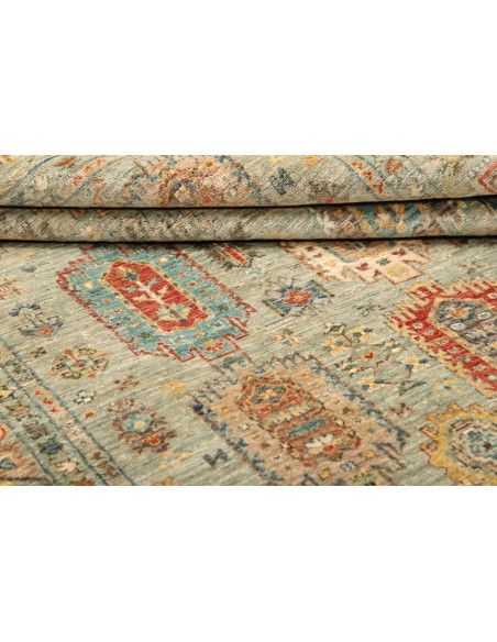 Tappeto Tribal Pakistan 166x229 Verde Salvia Ro