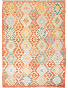 Tappeto Kilim Afghanistan giallo rosso 178x240
