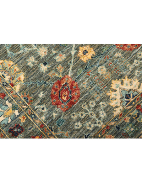 Tappeto Shahi Fine Pakistan 83x298 Verde Petrol