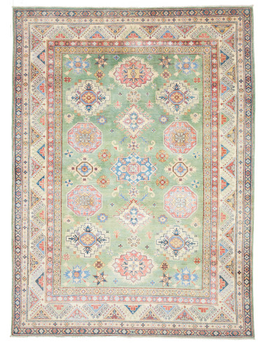Tappeto Kazak Afghanistan 199x280 Verde Salvia