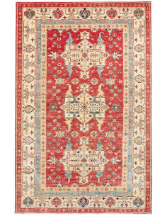 Tappeto Kazak Fine Pakistan 170x264 Rosso Crema