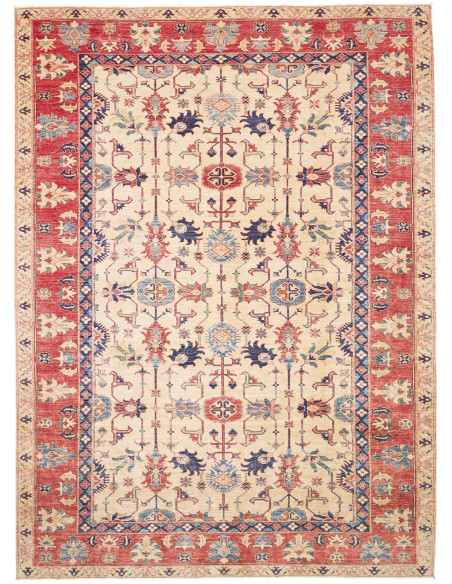 Rug Kazak Fine Pakistan 272x372 Cream Red