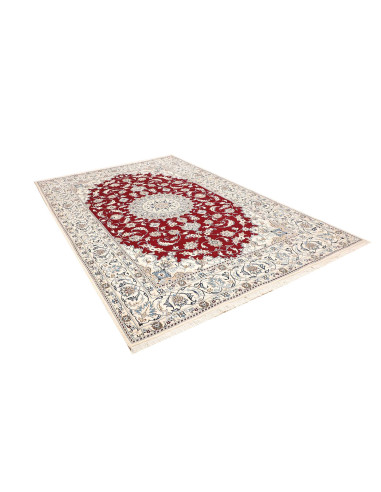Tappeto Nain Kashmar Persia bianco marrone 200x300