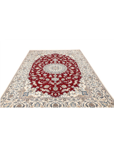 Tappeto Nain Kashmar Persia bianco marrone 200x300
