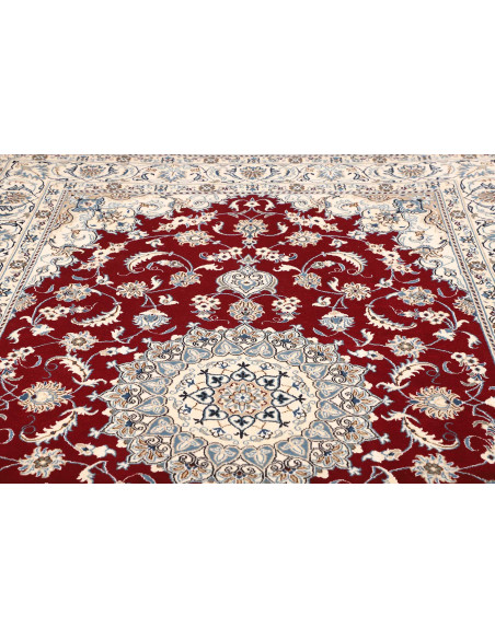 Tappeto Nain Kashmar Persia bianco marrone 200x300