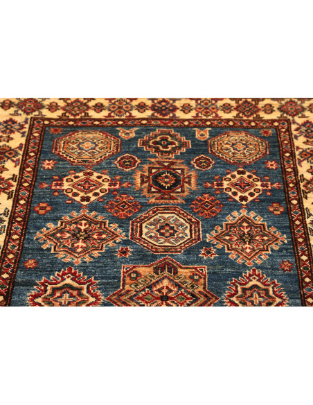 Tappeto Kazak Fine Pakistan 101x151 Blu Beige