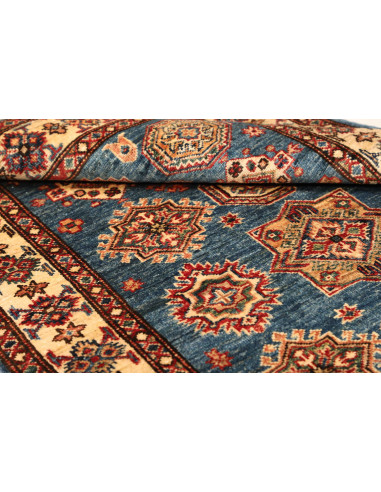 Tappeto Kazak Fine Pakistan 101x151 Blu Beige