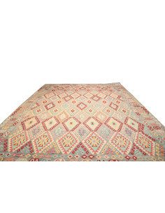 Rug Kilim Afghanistan 368x442 Grey-blue Turquoi 2