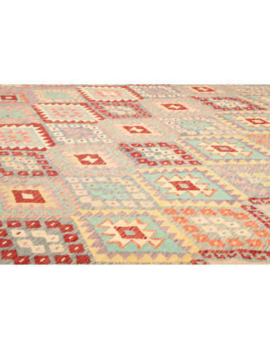 Rug Kilim Afghanistan 368x442 Grey-blue Turquoi