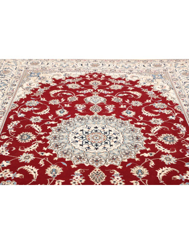 Tappeto Nain Kashmar Persia bianco marrone 200x298