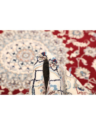 Tappeto Nain Kashmar Persia bianco marrone 200x298