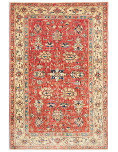 Tappeto Kazak Fine Pakistan 168x245 Rosso Terra
