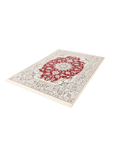 Tappeto Nain Kashmar Persia bianco grigio 145x200 2