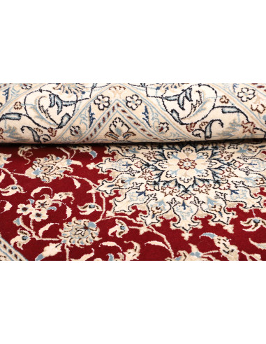 Tappeto Nain Kashmar Persia bianco grigio 145x200