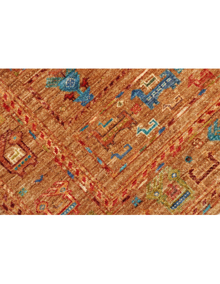 Rug Rubin Pakistan 81x289 Terracotta Blue