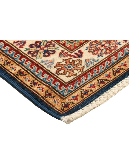 Rug Kazak Fine Pakistan 103x148 Dark Blue Cream