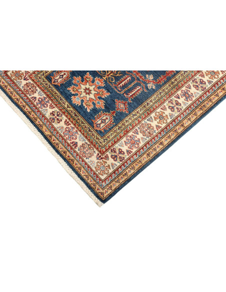 Rug Kazak Fine Pakistan 103x148 Dark Blue Cream
