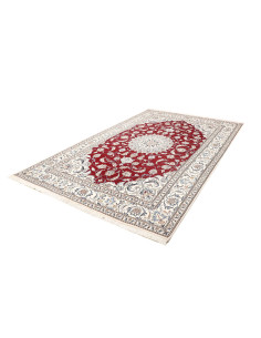 Tappeto Nain Kashmar Persia bianco marrone 196x290 2