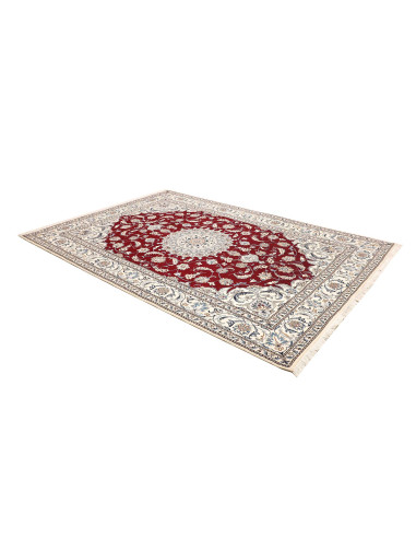 Tappeto Nain Kashmar Persia bianco marrone 196x290