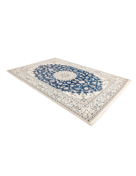 Tappeto Nain Kashmar Persia blu 203x294