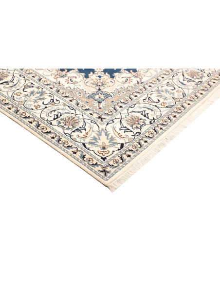 Tappeto Nain Kashmar Persia blu 203x294