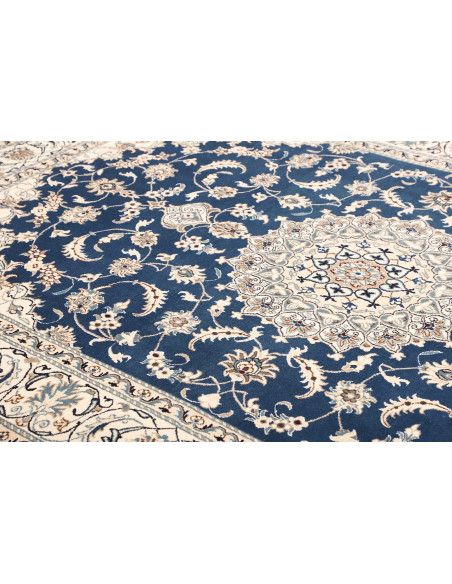 Tappeto Nain Kashmar Persia blu 203x294