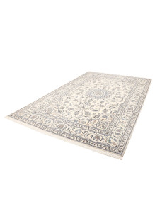 Rug Nain Kashmar Persia white grey 205x294 2