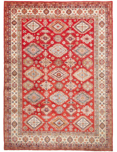 Tappeto Kazak Fine Pakistan 297x410 Rosso Terra