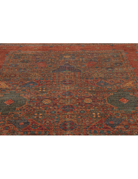 Rug Mamlouk Pakistan 205x297 Terracotta Red Blu