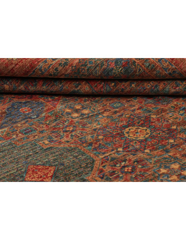 Rug Mamlouk Pakistan 205x297 Terracotta Red Blu
