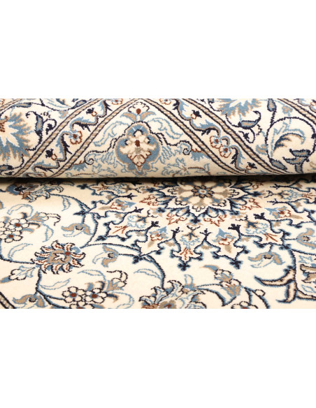 Rug Nain Kashmar Persia white grey 152x198