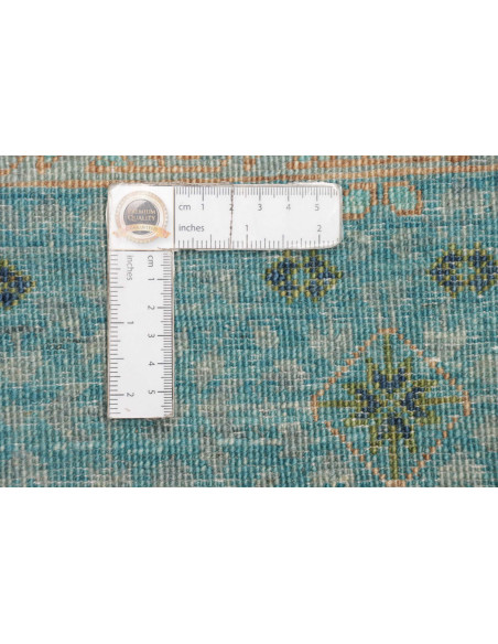 Rug Mamlouk Pakistan 143x201 Turquoise Gold Bei