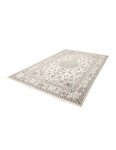 Rug Nain Kashmar Persia white sky blue 200x300