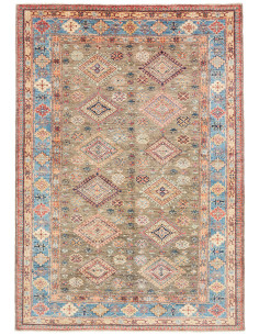 Tappeto Kazak Fine Pakistan 168x237 Verde Oliva