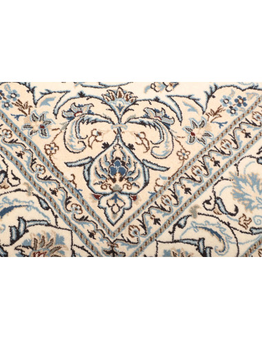 Rug Nain Kashmar Persia white sky blue 200x300