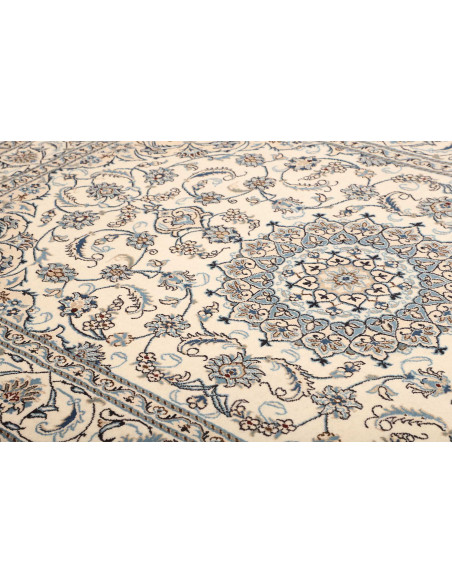 Rug Nain Kashmar Persia white sky blue 200x300