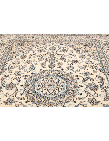 Rug Nain Kashmar Persia white sky blue 200x300