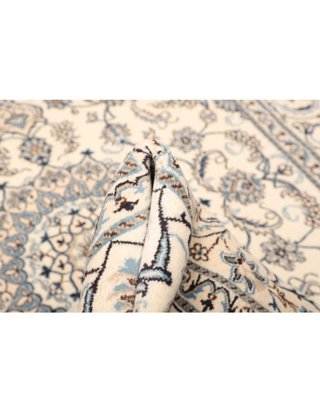 Rug Nain Kashmar Persia white sky blue 200x300