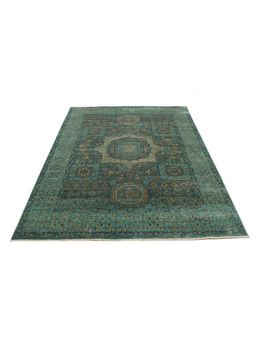 Tappeto Mamlouk Pakistan 169x233 Verde Acqua Or