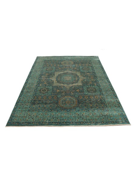Rug Mamlouk Pakistan 169x233 Teal Gold Greenish