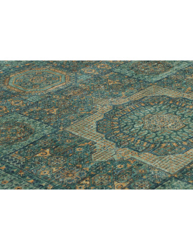 Rug Mamlouk Pakistan 169x233 Teal Gold Greenish