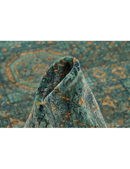 Rug Mamlouk Pakistan 169x233 Teal Gold Greenish