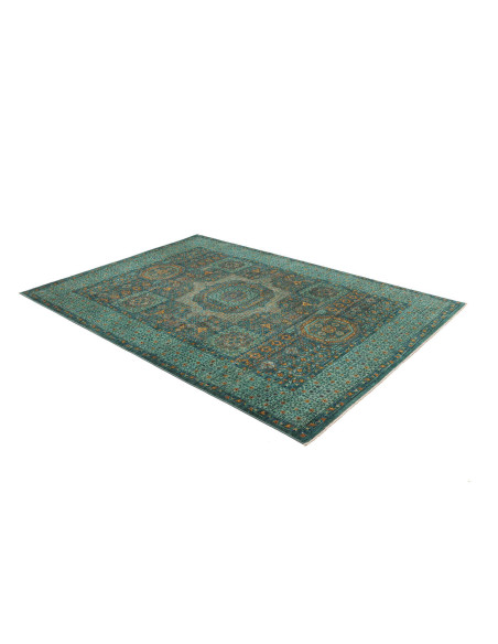 Rug Mamlouk Pakistan 169x238 Petrol Blue Gold B