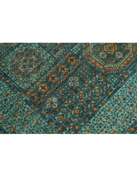 Rug Mamlouk Pakistan 169x238 Petrol Blue Gold B